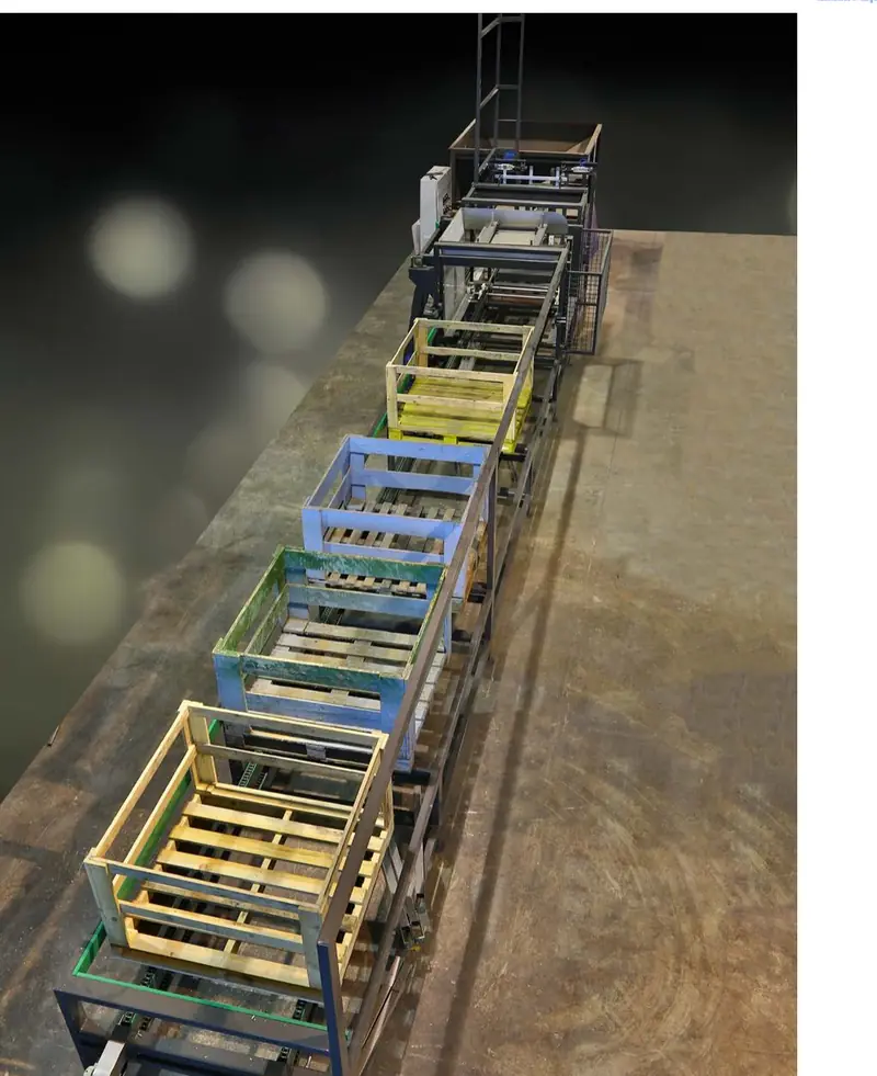 Bigtem automatic bin dumping line with bin conveyors