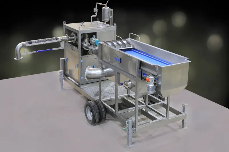Bigtem automatic broccoli and cauliflower floretter on a mobile frame