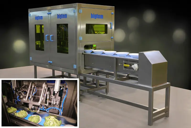 Bigtem floretter with guarded cutting station in operation