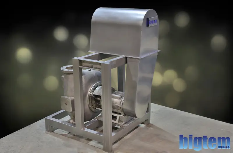 Bigtem stainless steel food transfer pump with feed hopper