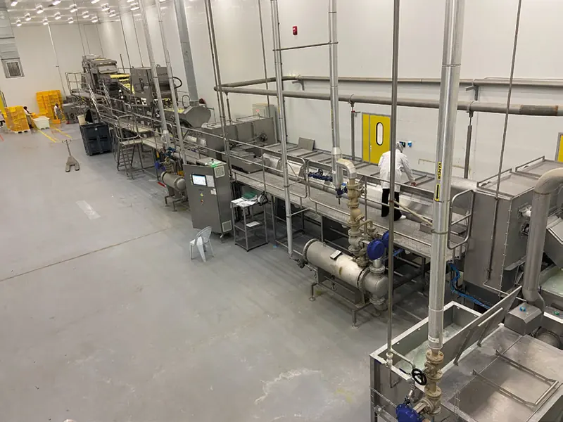 French fry plant processing hall with Bigtem line equipment