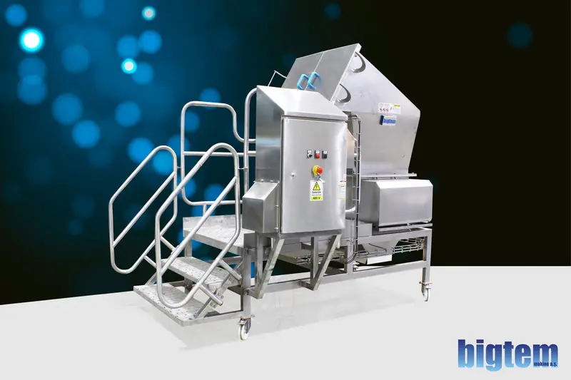 Bigtem frozen product block breaker with access platform
