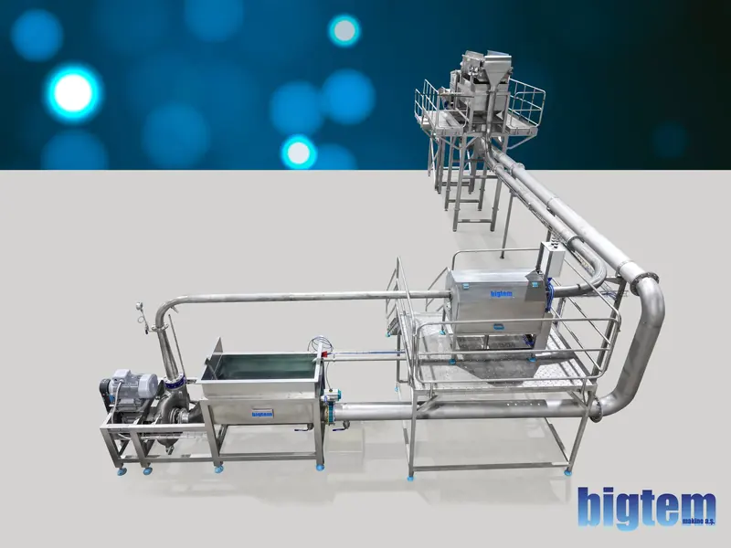 Bigtem hydro cutting system layout with cutting head and dewatering