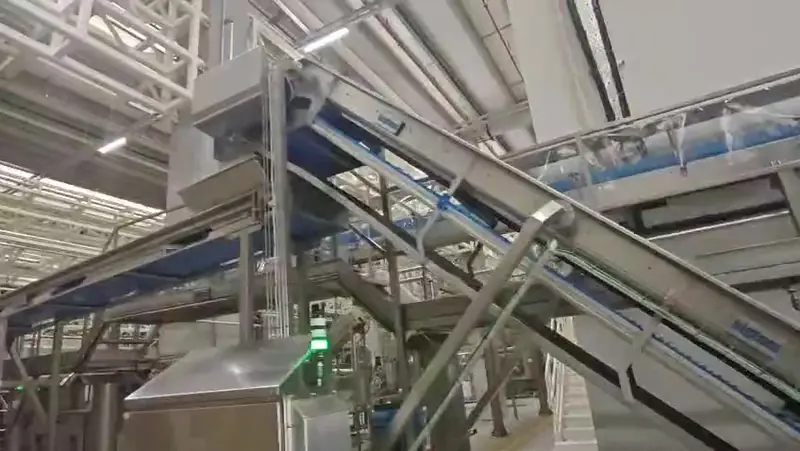 Elevating conveyors in a Bigtem pickle line