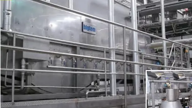 Bigtem potato chips production line with fryer and oil handling