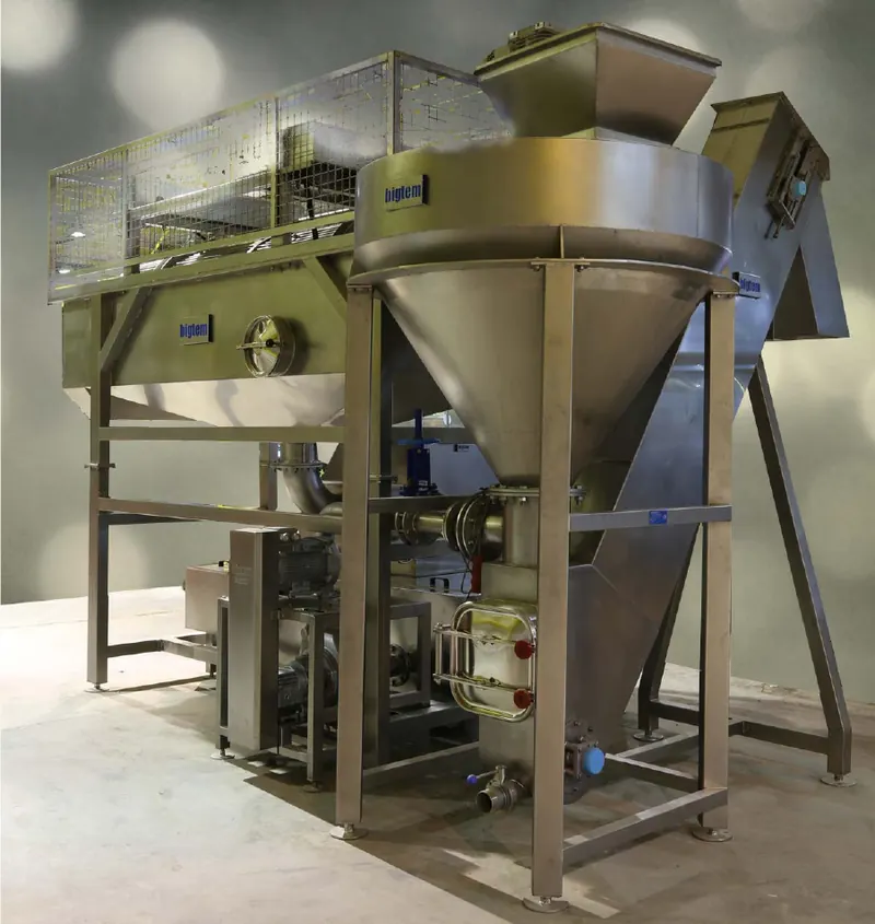 Bigtem drum washer with cyclone destoner for raw potatoes
