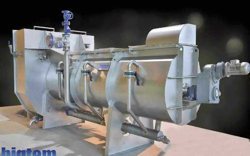 Bigtem screw-type dipping blancher