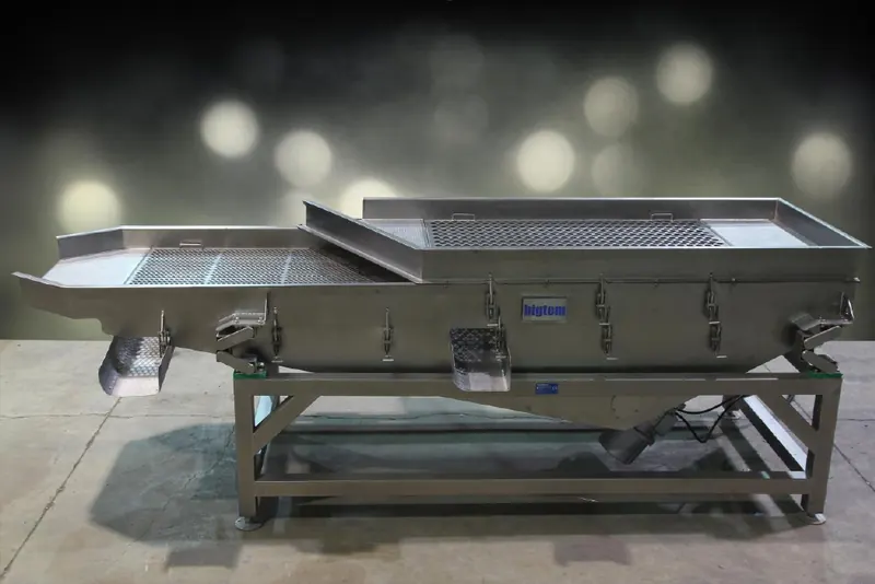 Bigtem vibrating grader for sorting cut fry strips